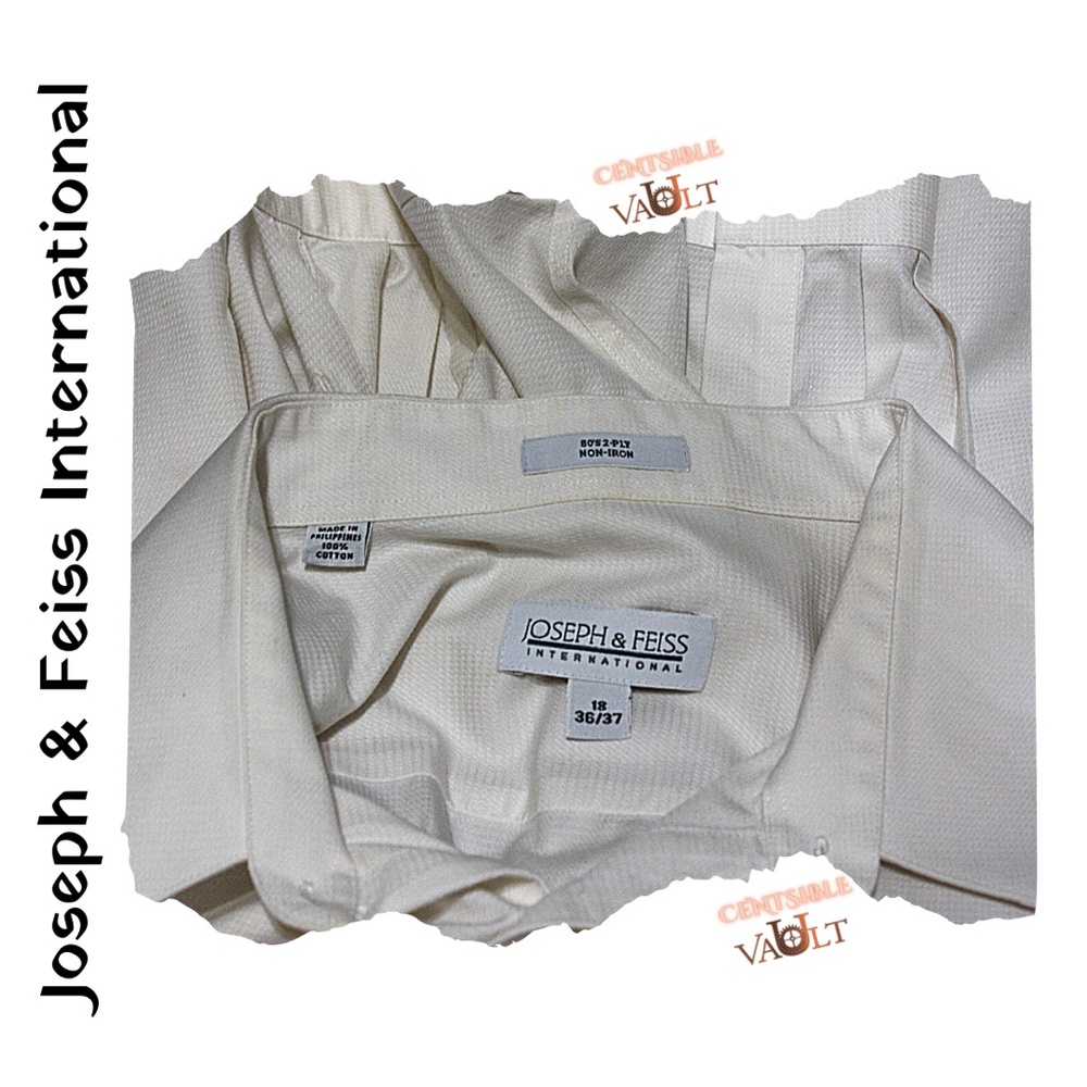 Men’s Joseph & Feiss International Dress Shirt Size 18 (36/37) - Picture 6 of 6